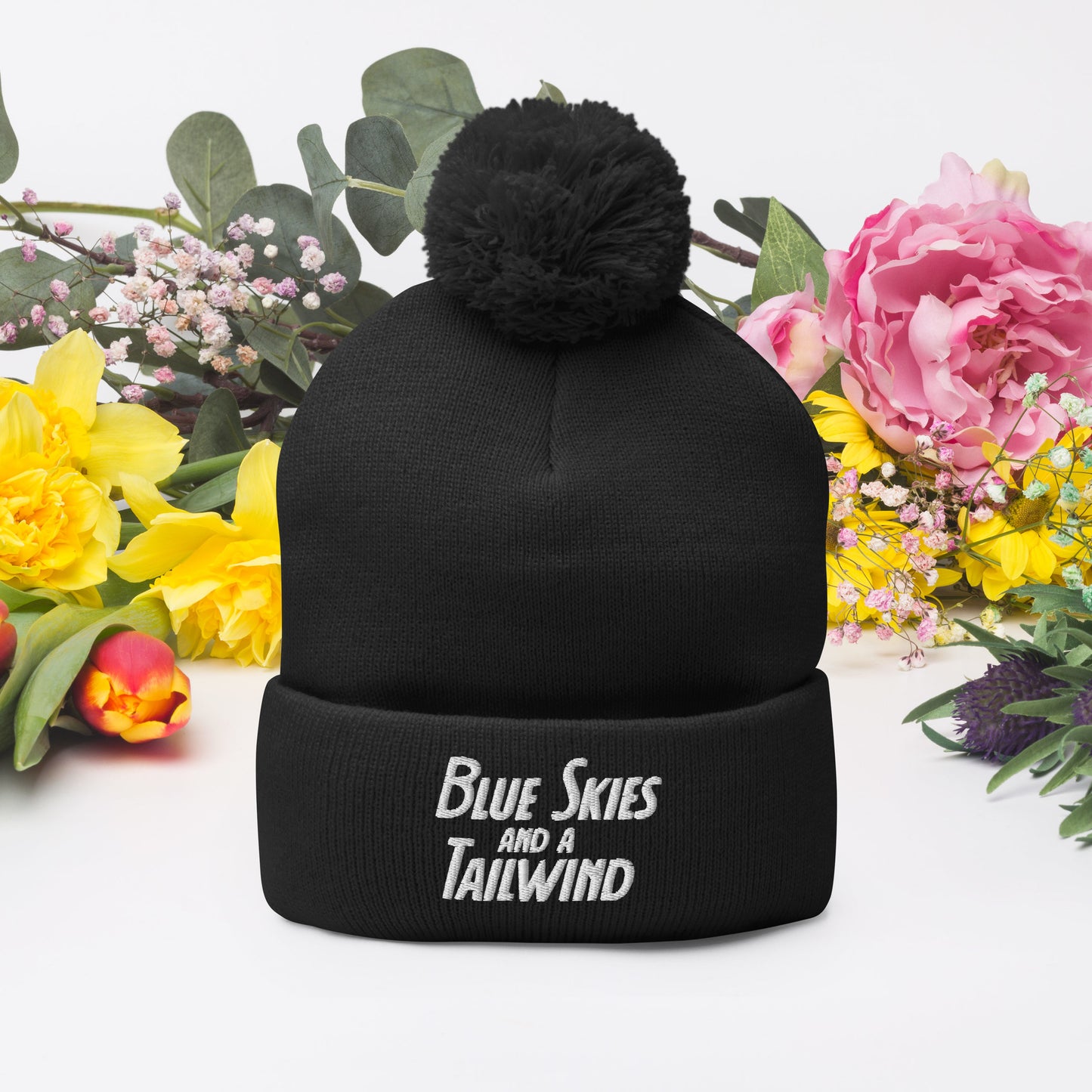 Blue Skies and a Tailwind Pom-Pom Beanie
