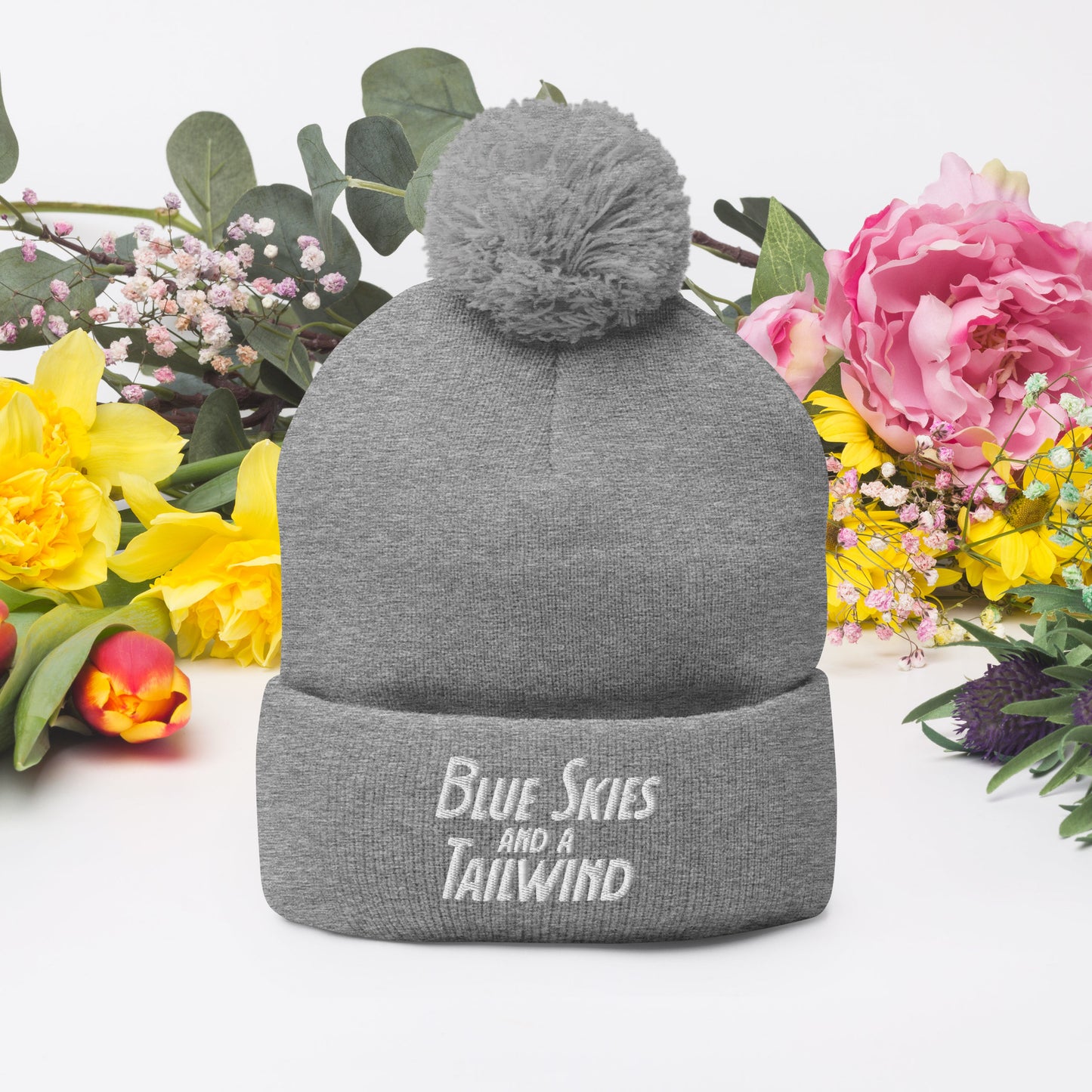Blue Skies and a Tailwind Pom-Pom Beanie