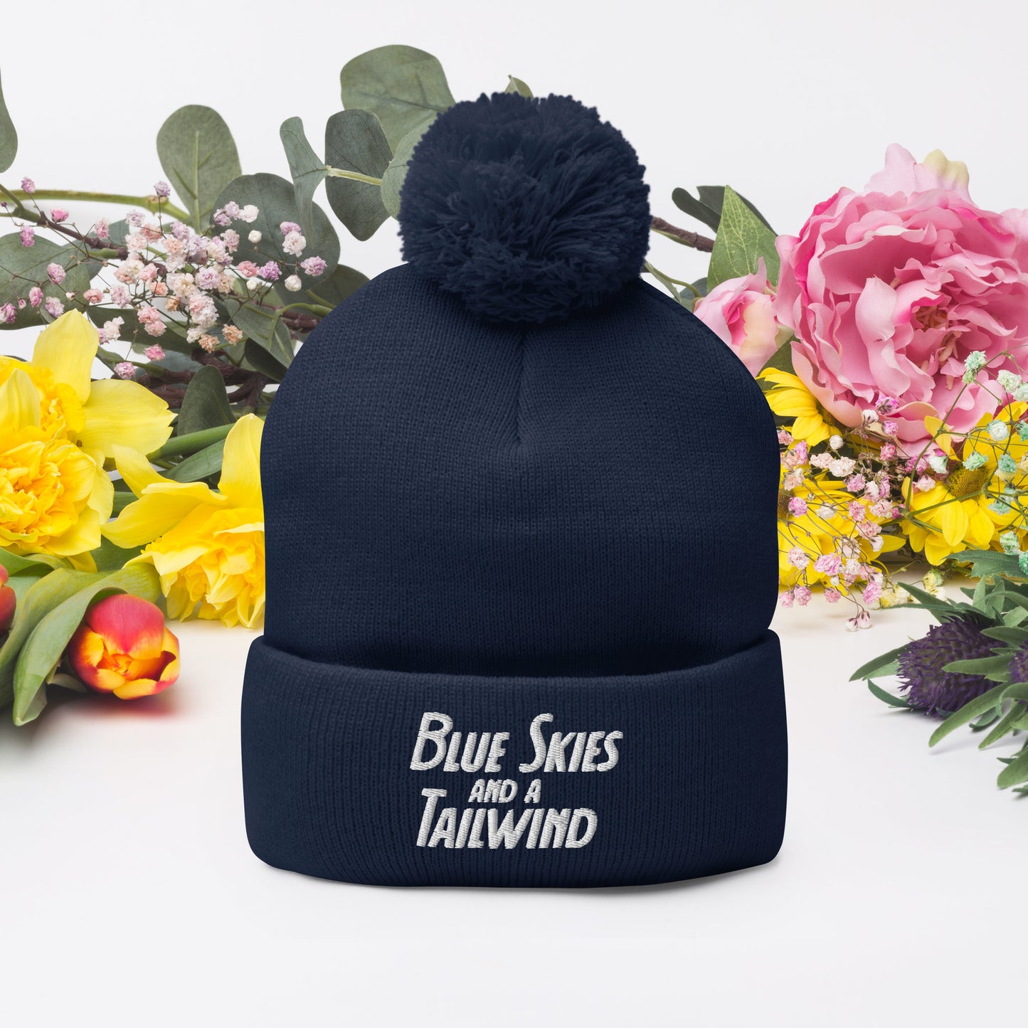 Blue Skies and a Tailwind Pom-Pom Beanie