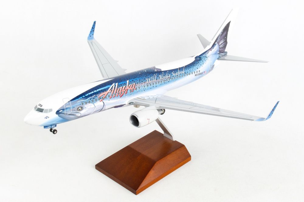 SkyMarks Supreme 1/100 Alaska Airlines 737-800 Salmon