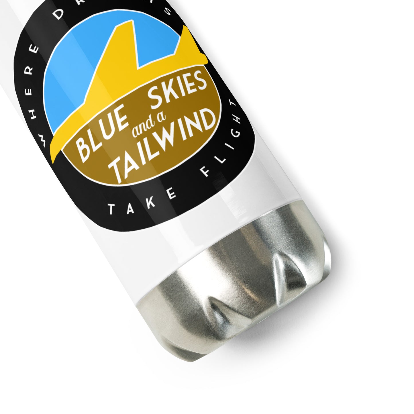 Blue Skies and a Tailwind Stainless Steel Water Bottle