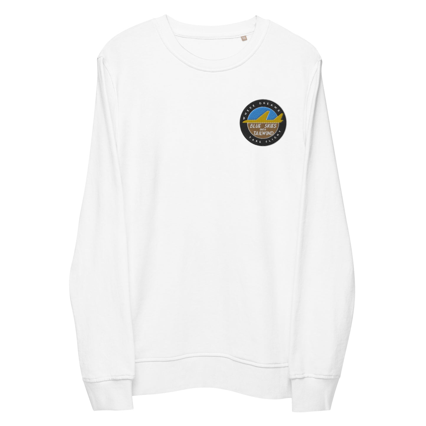 Blue Skies and a Tailwind Unisex organic sweatshirt