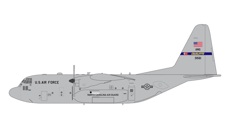 GeminiJets 1/200 USAF C-130H North Carolina