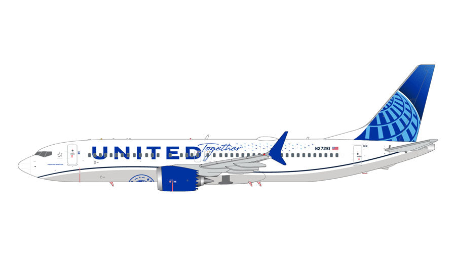 GeminiJets 1/200 United Airlines Boeing 737-8MAX United Together