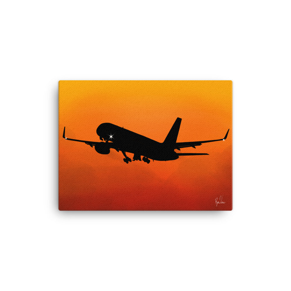 Boeing 757 Sunset Takeoff Canvas Print