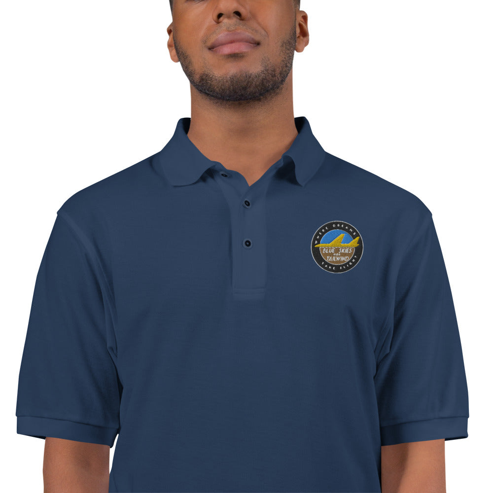 Blue Skies and a Tailwind Men's Premium Polo
